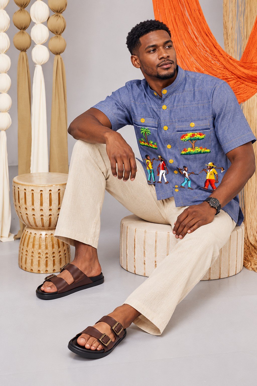 Campagne mode Alfredo Fashion — homme et sandales